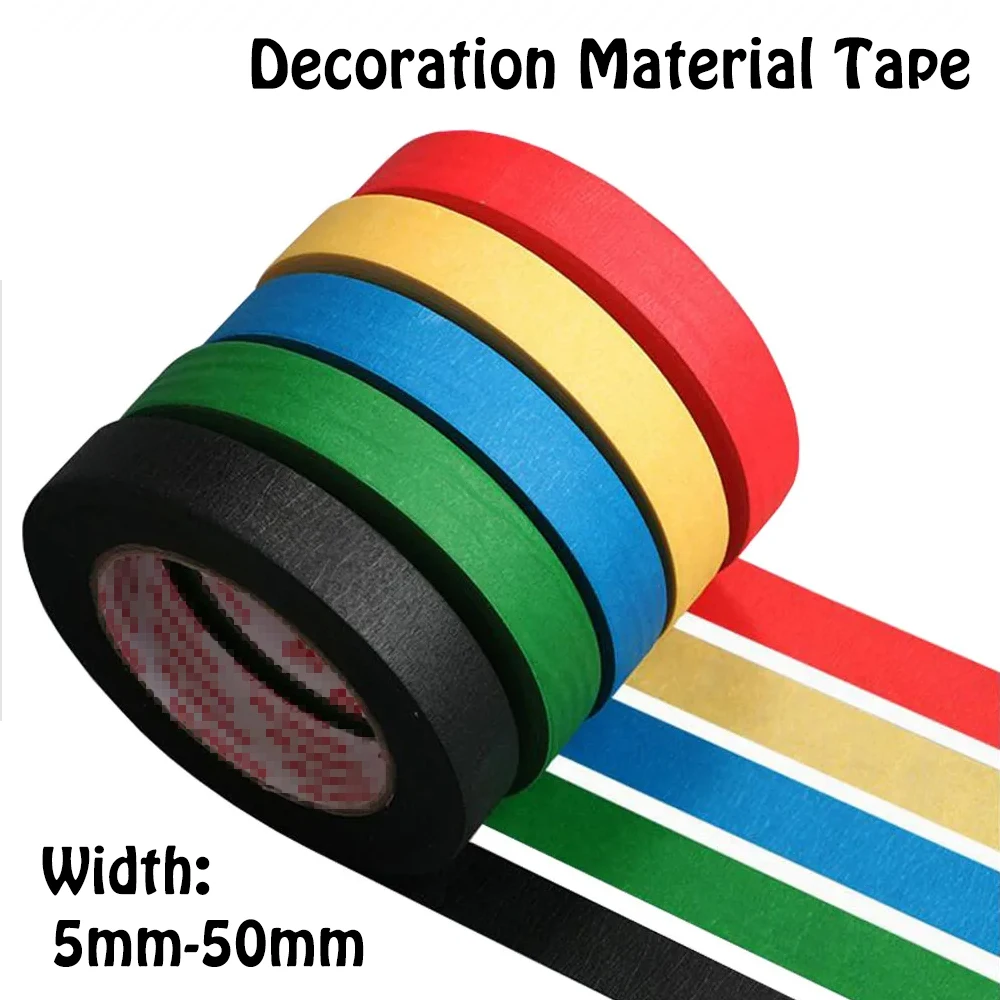 1181.1 Inch Decorative Pattern Paper Tape, Colored Paper Tape Red Black Blue Green Yellow Pattern Paper Tape Masking Tape