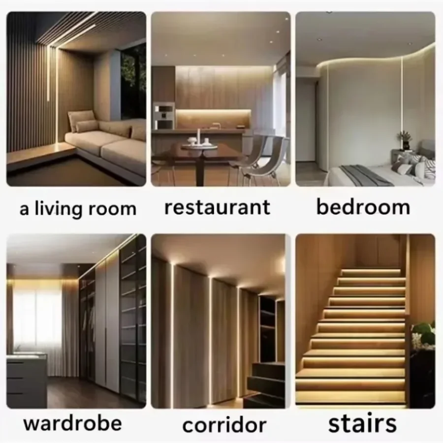 10~0.5M/Roll 220V COB LED Strip Flexible Tape Light Smart IC No Need Driver High Bright 240LEDs/m Linear Lighting Warm Ice Blue