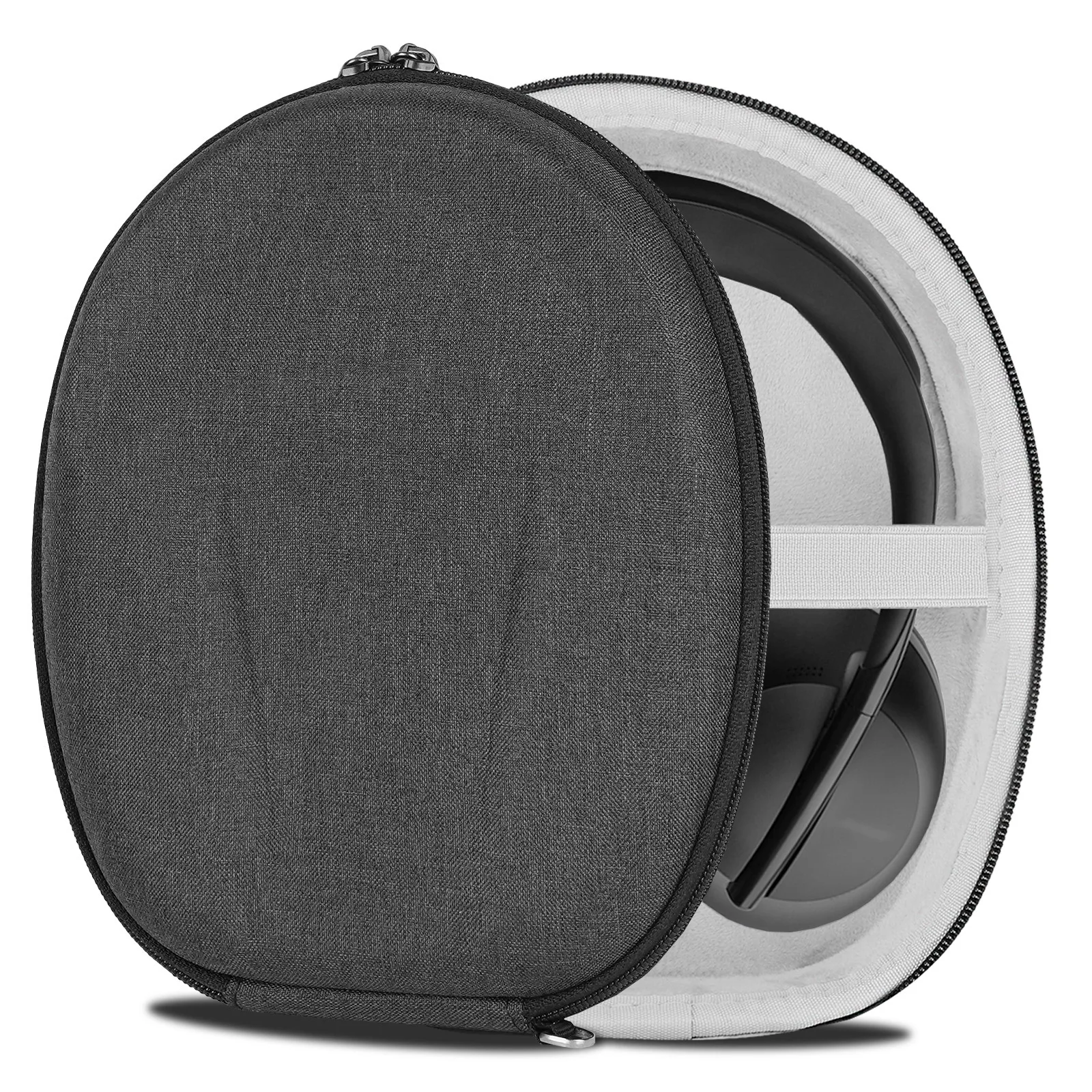 Geekria Headphone Case Compatible with Bose QC Ultra, QC45, NC700, QC35II, QC35 Case, Hard Shell Travel Carrying Bag (Grey)