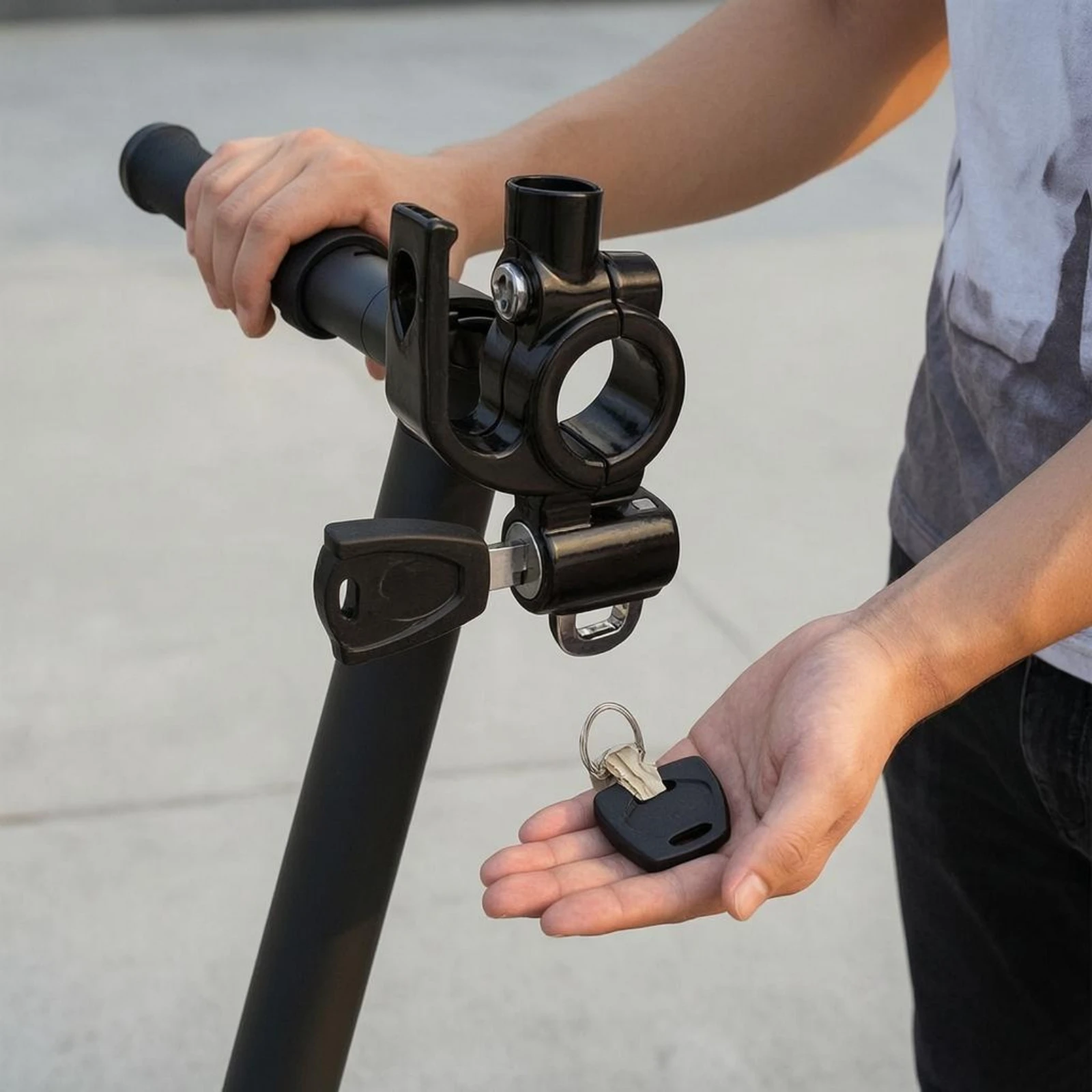 Motorcycle Helmet Lock Metal Two-Wheeler Helmet Lock Vehicle Accessory Tamper-Proof Easy to Install