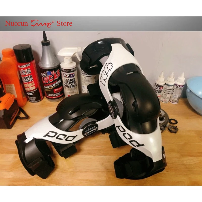 Carbon Fiber Mechanical Knee Guard Motorcycle Leg Protector Off-Road Rally Racing Armo