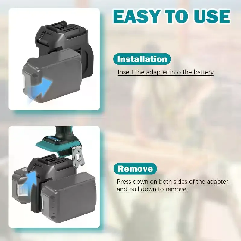 

2 в 1 адаптер для аккумулятора, портативный адаптер для литий-ионного аккумулятора для MT 18 В, аксессуары для беспроводных электроинструментов