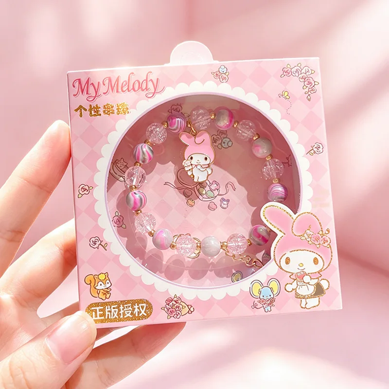1 Stück Cinnamoroll Melody Kuromi Kawaii Süße Cartoon Anime Damen Trendige Perlenkette Accessoires Party Deko – Detail 22