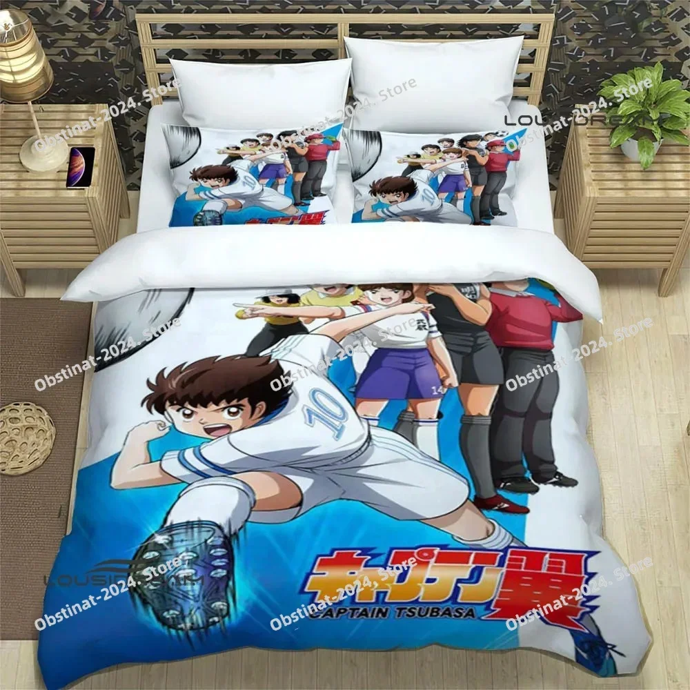 

Captain Tsubasa Cartoon Printed Bed Set Duvet Cover Pillowcase Bedding Set Bed Linen Sheet Quilt Cover Full Queen King Size