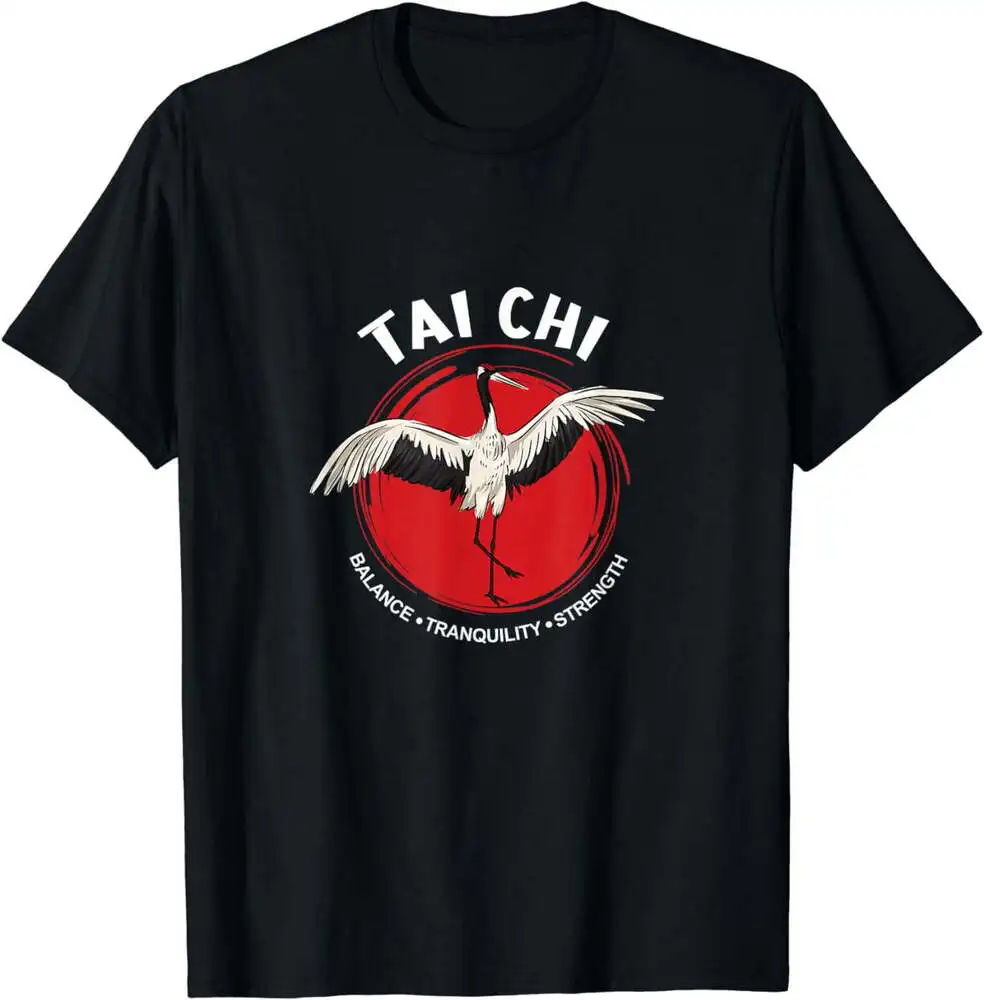 Tai Chi Crane Balance Tranquility Strength - Qigong Tai Chi T-Shirt Unisex T-shirts For Man Woman Short Summer Tees