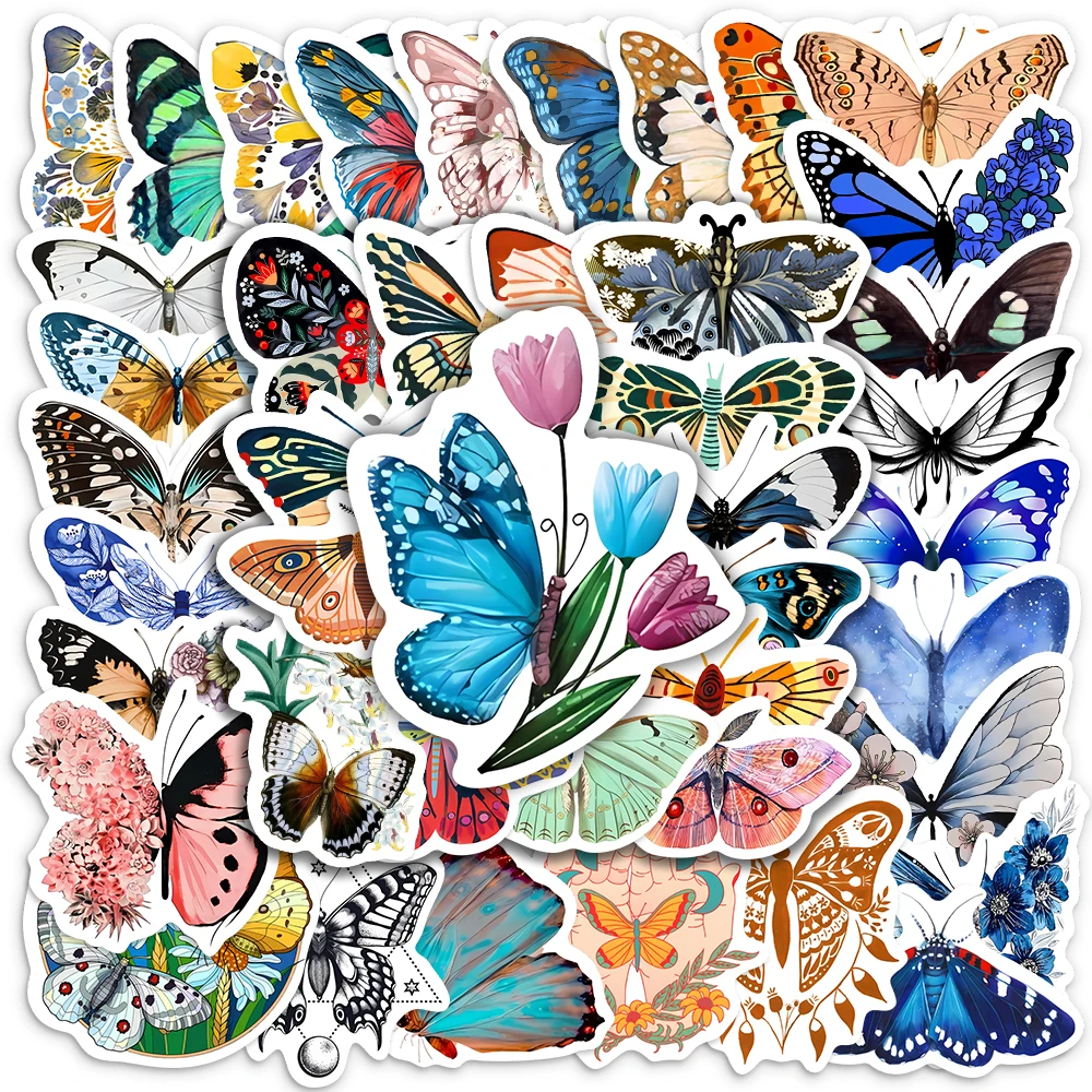 Colorful Butterfly Stickers Insect DIY Kids Toys Gift Waterproof Decal for Scrapbook Laptop Phone Luggage Bottles Decorative