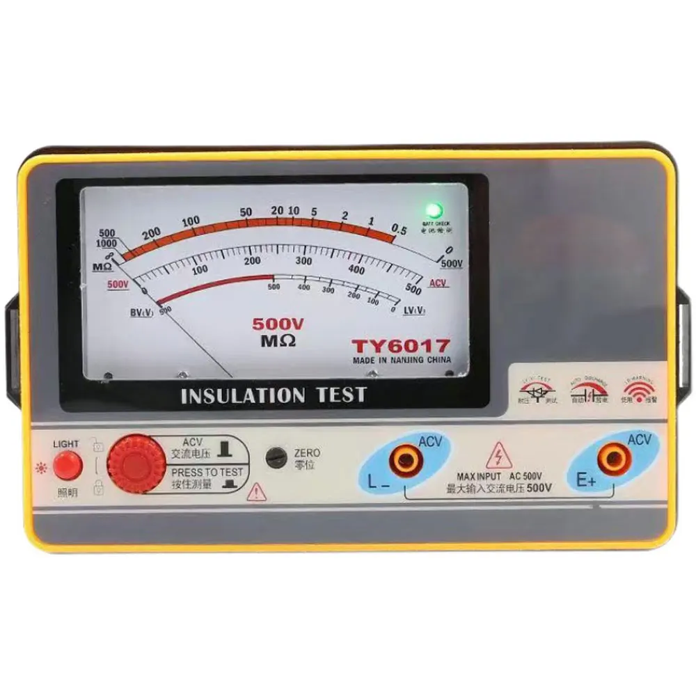 

Pointer Insulation Resistance Tester 500V Megohmmeter Multi-range Multi-function Megohmmeter for Electrical Industry 2025 NEW