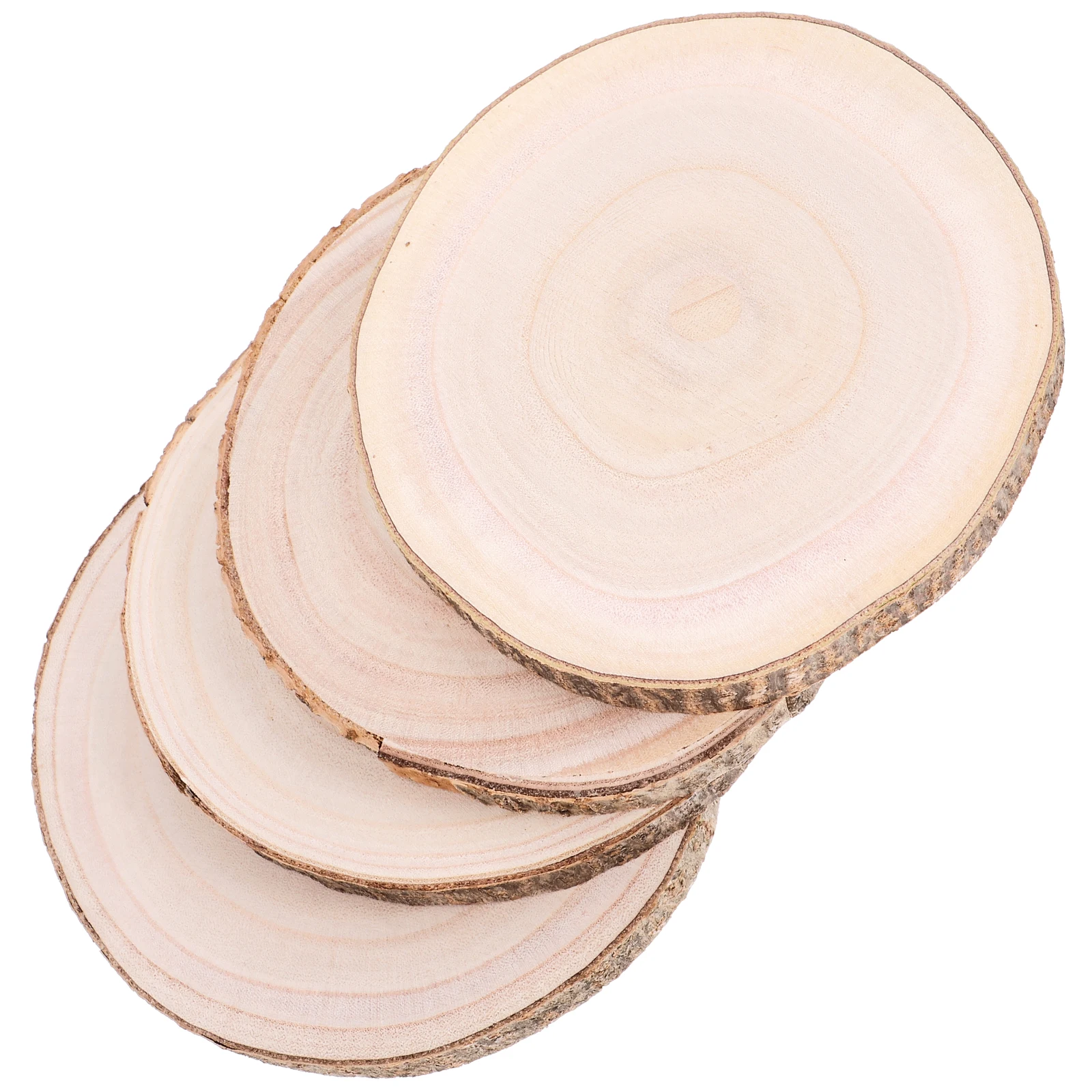 

4pcs Wood Trivet Hot Pads Heat Resistant Mat Coasters For Pots Pans Kitchen Tableware Protection Thin Compact Size Light Weight