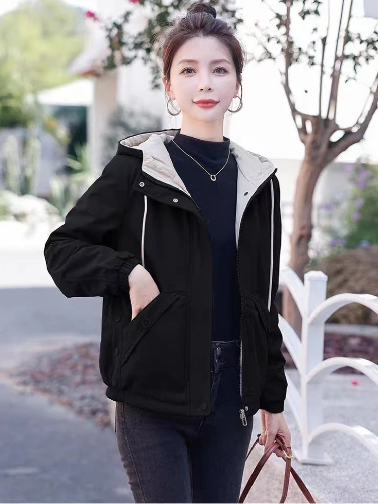 

Женская зимняя парка 2025 года, утепленное пальто в стиле милитари на флисовой подкладке с красочной лоскутной теплой модной зимней курткой