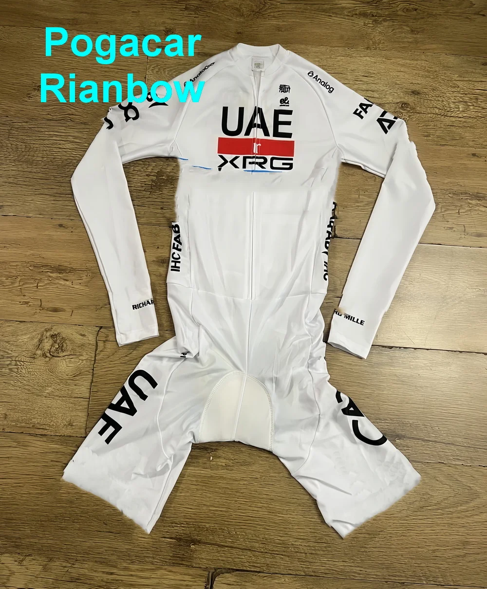 

LASER CUT 2025 UAE XRG TEAM RAINBOW WORLD CHAMPION ВЕЛОСИПЕДНЫЙ комбинезон с длинными рукавами Боди