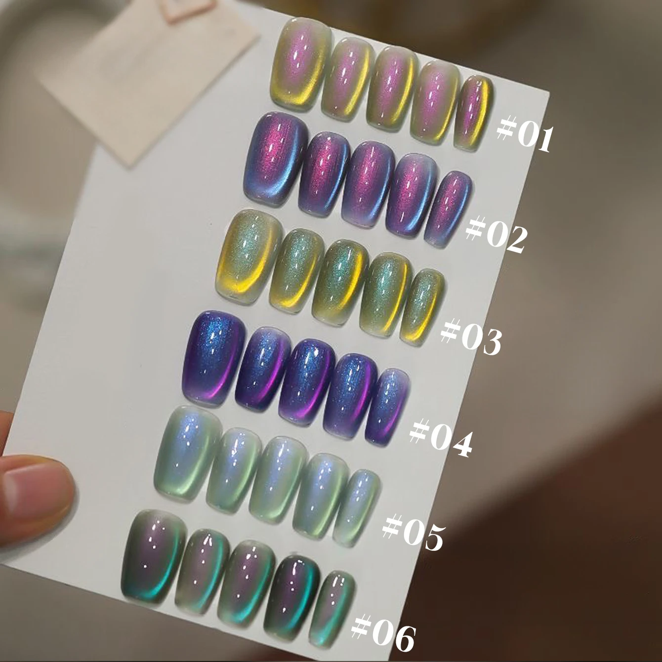 MIANEL 12 ML Zomer Nagels Noorderlicht Cat Eye Gel Nagellak 2025 Nieuwe Flash Glazen Kralen Kristal Steen Nagellak blauwe Nagels