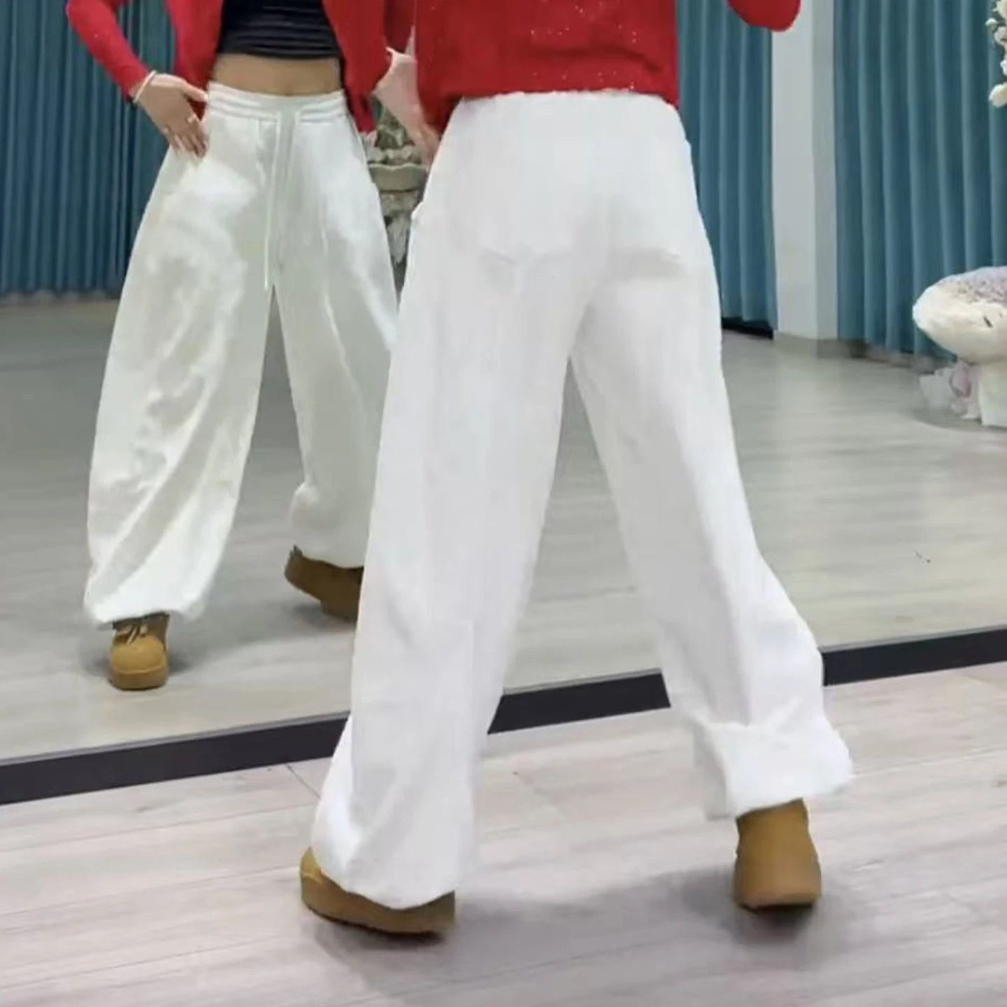 casual-straight-leg-square-dance-pants-women's-loose-fashionable-sporty-trousers-for-dancing-and-fitness-long-pants-mid-waist