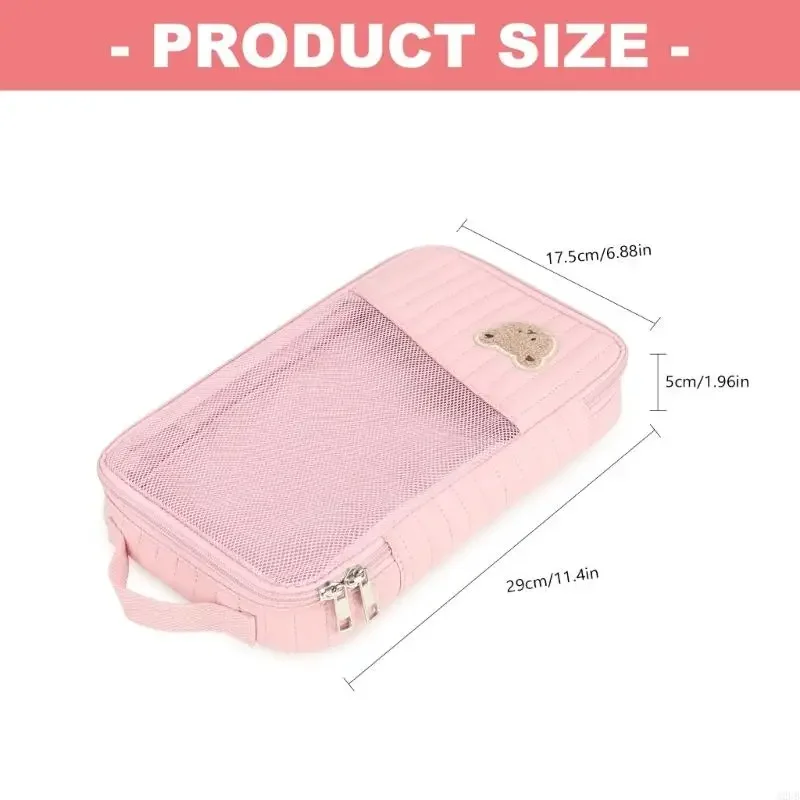 Multi Compartment Baby Essential Soft Cotton Fabric Compact Design for Diapers Nappy Clothes and More 15UB
