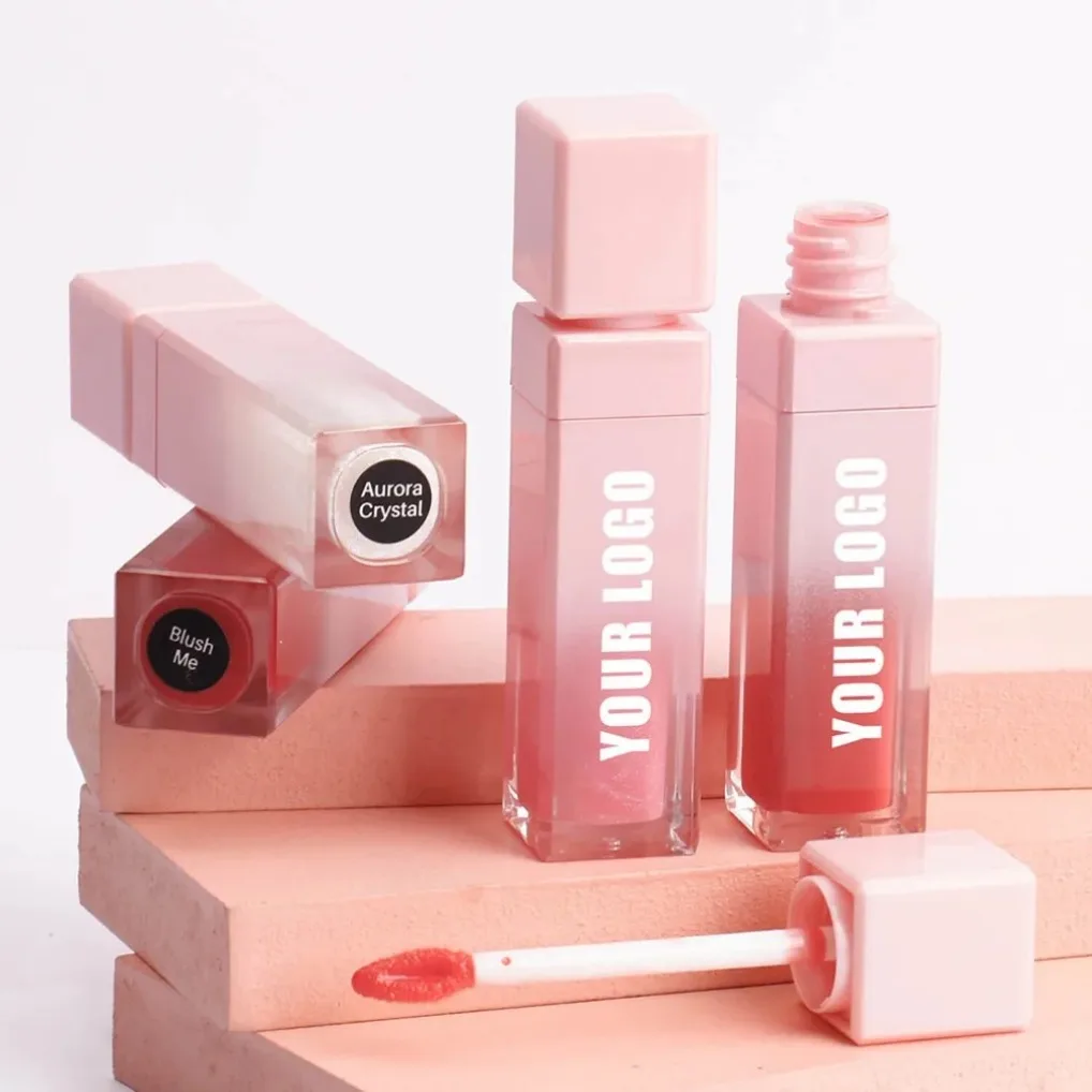 Private Label Vegan Lip Gloss Sexy Red Long Lasting Waterproof Non-stick Cup Lipstick Custom Logo Makeup Moisturizing Lipgloss