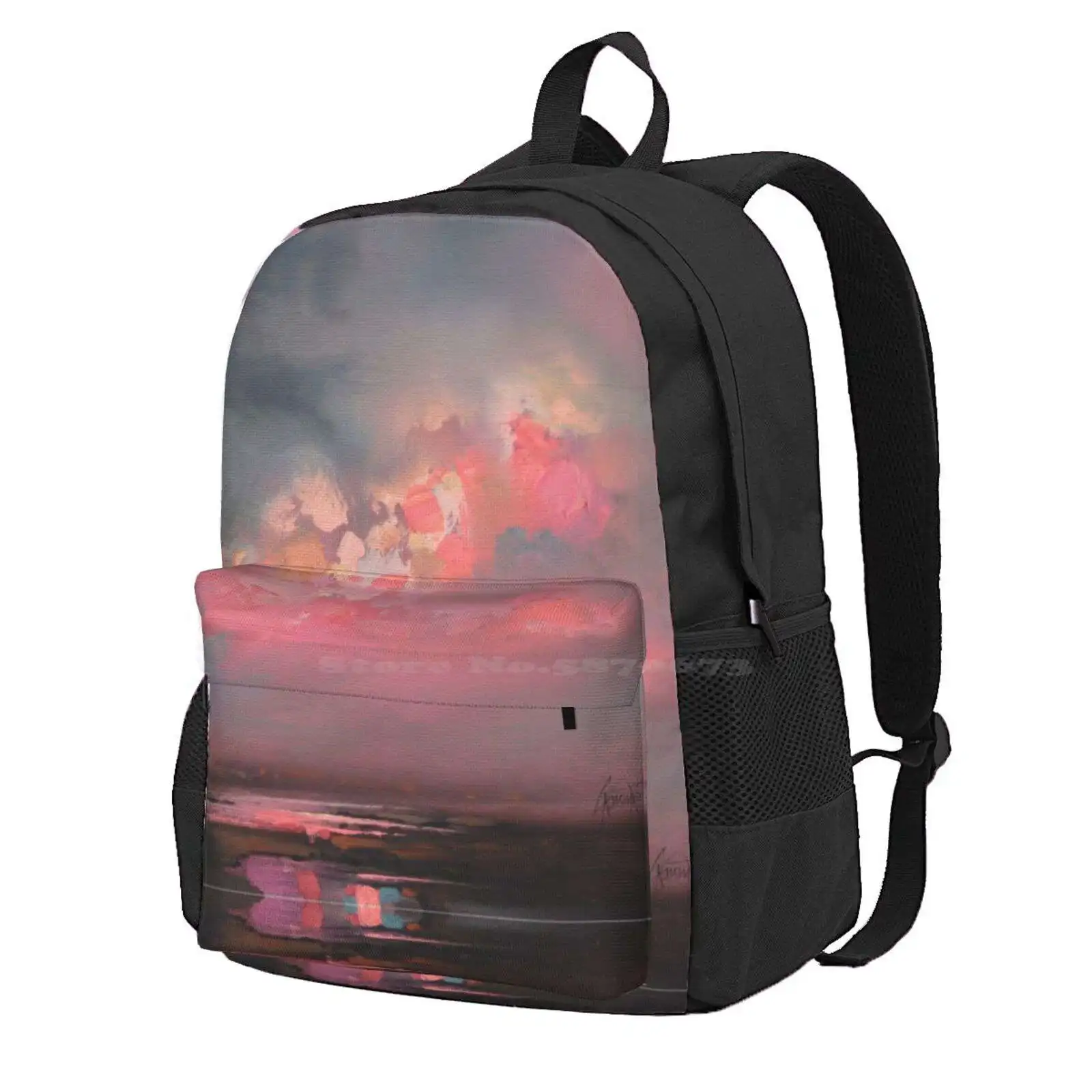 

Cumulus Consonance Study 1 Hot Sale Schoolbag Backpack Fashion Bags Oil Landscape Abstract Scotland Scottish Light Colour Loch