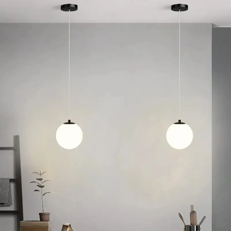 Modern Glass LED Pendant Lights Nordic Living Room Bedroom Fixtures Indoor Lighting Restaurant Bar Home Decor Hanging Lamp 220V