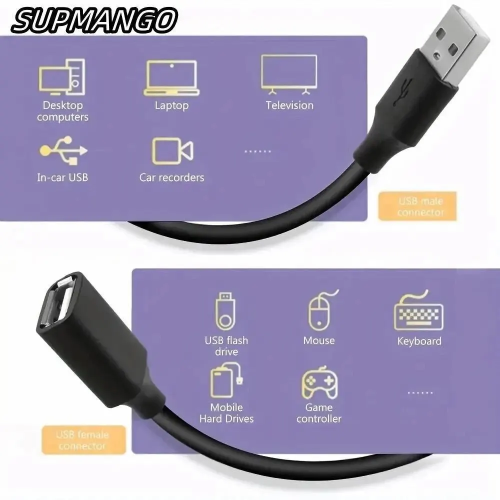 USB 3.0 Extension Cable Male To Female USB Data Cable Computer Mouse Keyboard Extension Connection USB Extension Cable