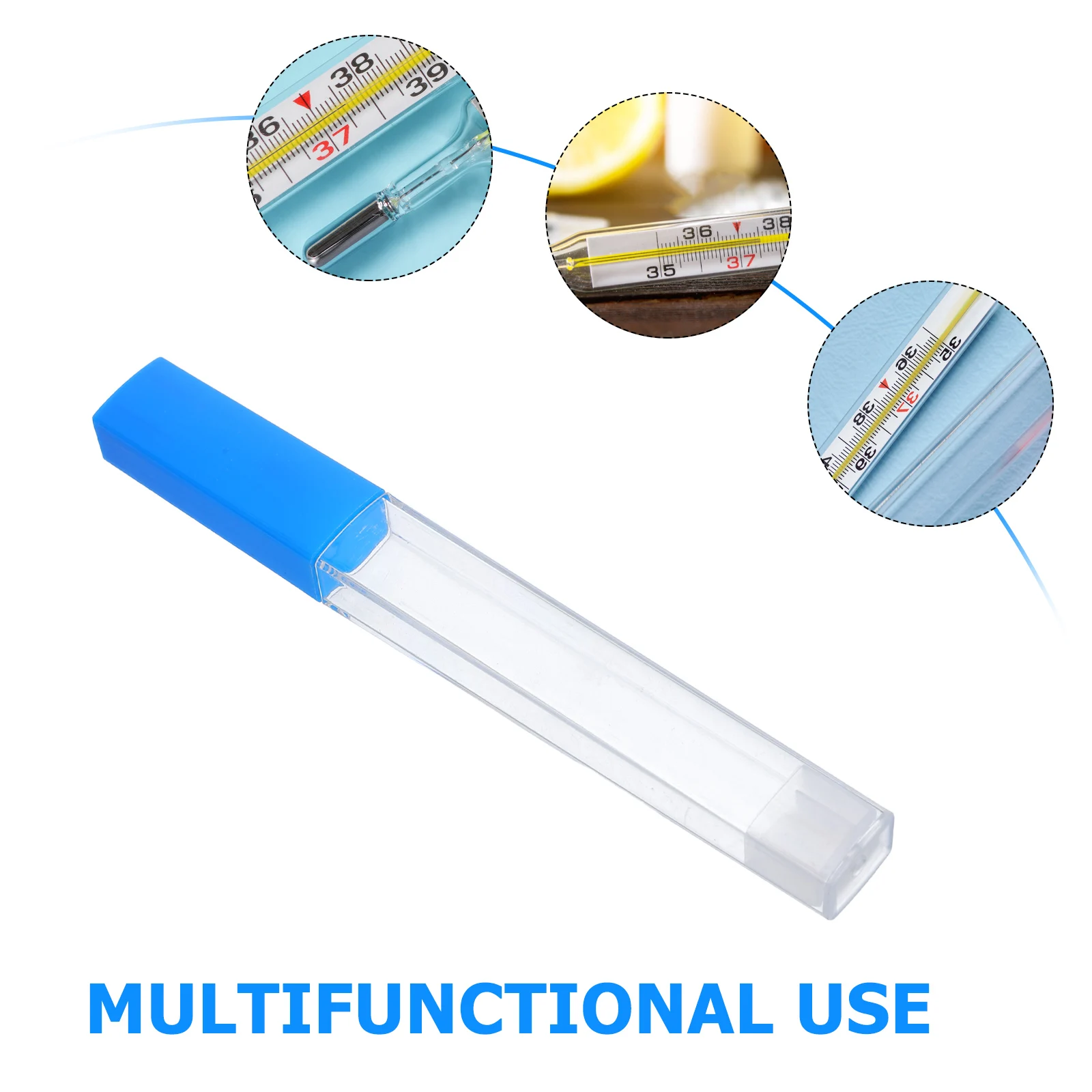 3Pcs Thermometer Protection Tubes Multifunctional Storage Safe Protection Tube for Glass Oral Thermometer Carrier Holder