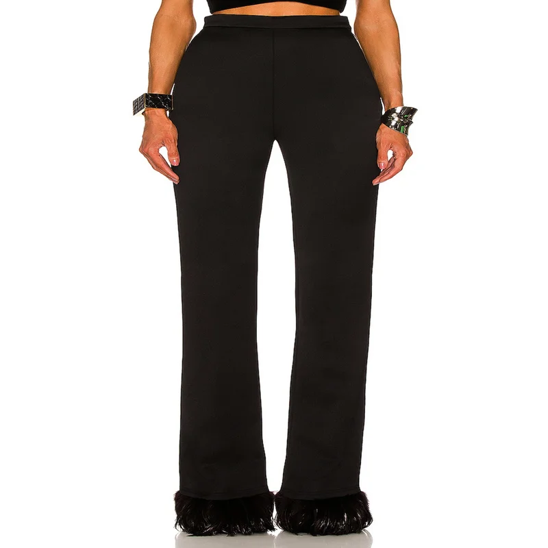 

Plus Size Women Lightweight Elastic Waist Fashion Flare Pants