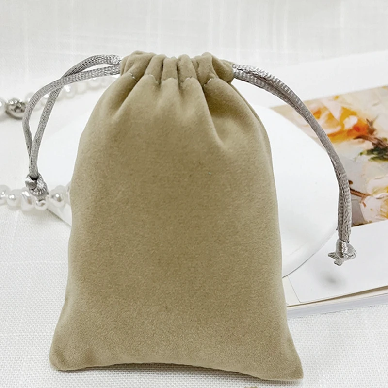 16 색상 쥬얼리 스웨이드 폴리스터 나일론 Drawstring Vevet 가방 귀걸이 목걸이 팔찌 포장 보관 가방 선물 로고 추가