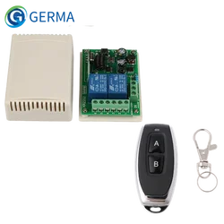 GERMA 433Mhz Universal Wireless Remote Control Switch AC 250V 110V 220V 2CH Relay Receiver Module + RF 433 Mhz Remote Controls