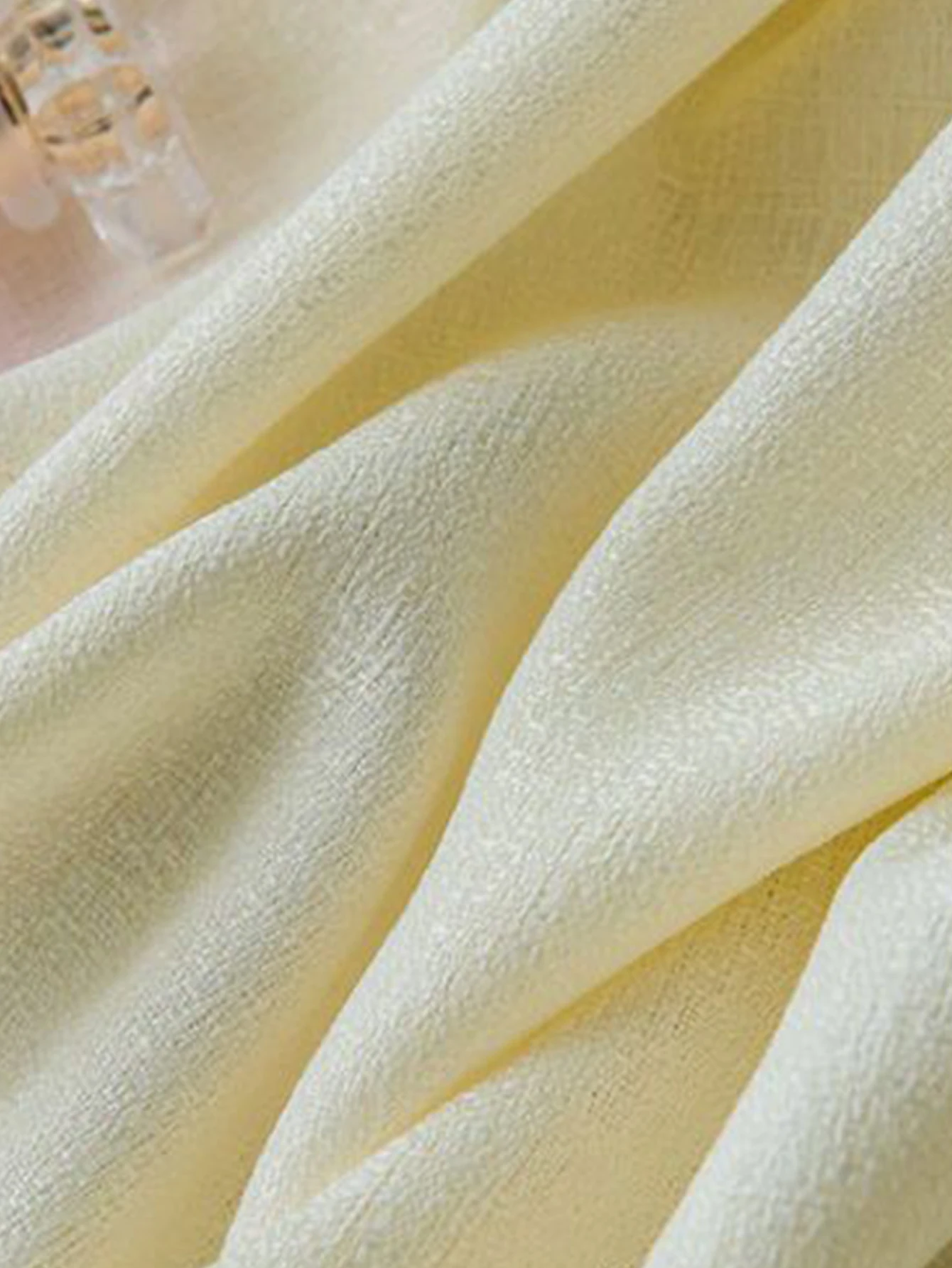 Screen Curtains Dreamy Curtains Yellow Screen Curtains High-End Feeling Bedroom Bay Windows Sun Protection And Heat Insulation
