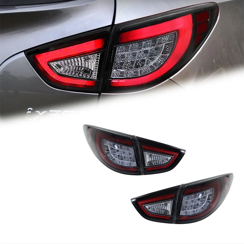 FT Car Lights for IX35 Taillights 2009-2013 Tucson LED Tail Lamp Dynamic Turn Signal Light Car Taillights Assembly