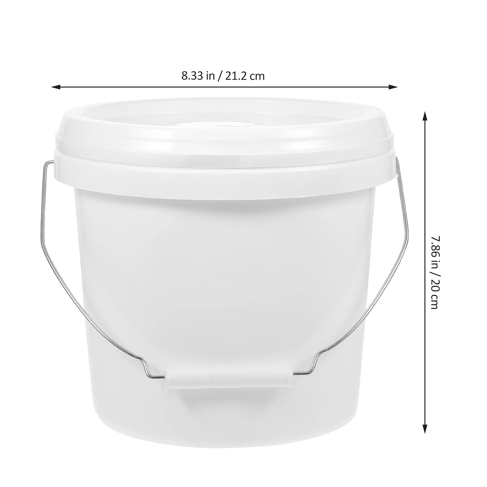 5l Bucket with Lid Multi-functional Storage Container Pigment 1 Gallon Hand-held Rubbish Bin