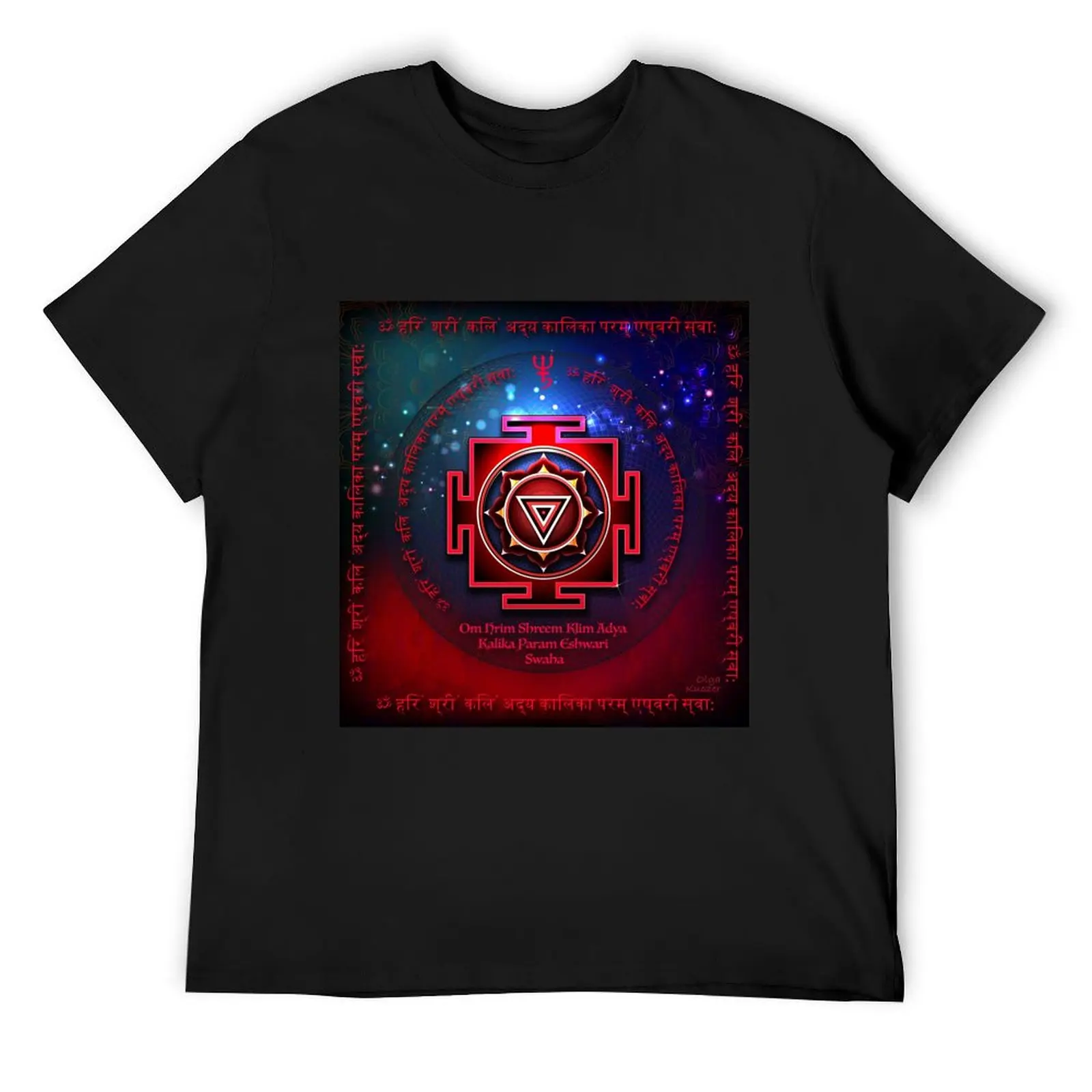 

Kali Yantra with the Great Fifteen-Syllable Mantra T-Shirt boys animal print anime tshirt man clothes vintage t shirt men