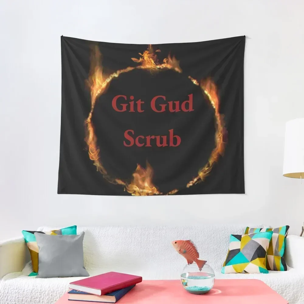 Git Gud Scrub Tapestry Home Decorations Aesthetic Decoration For Rooms Tapestry