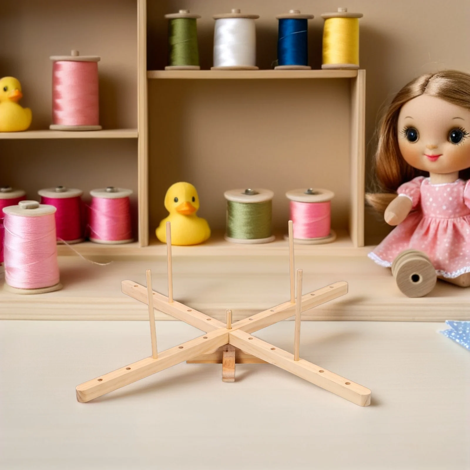 Essential Wood Yarn Winder - Smooth Rotating Swift for Efficient Yarn Organization - Hand Knitting Favorite Tool