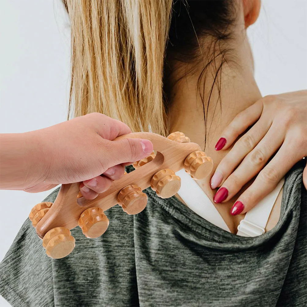 

2Pcs Ergonomic Handheld Massage Roller for Neck Back Feet Legs Calf Alleviate Fatigue Portable Lightweight Adjustable Intensity