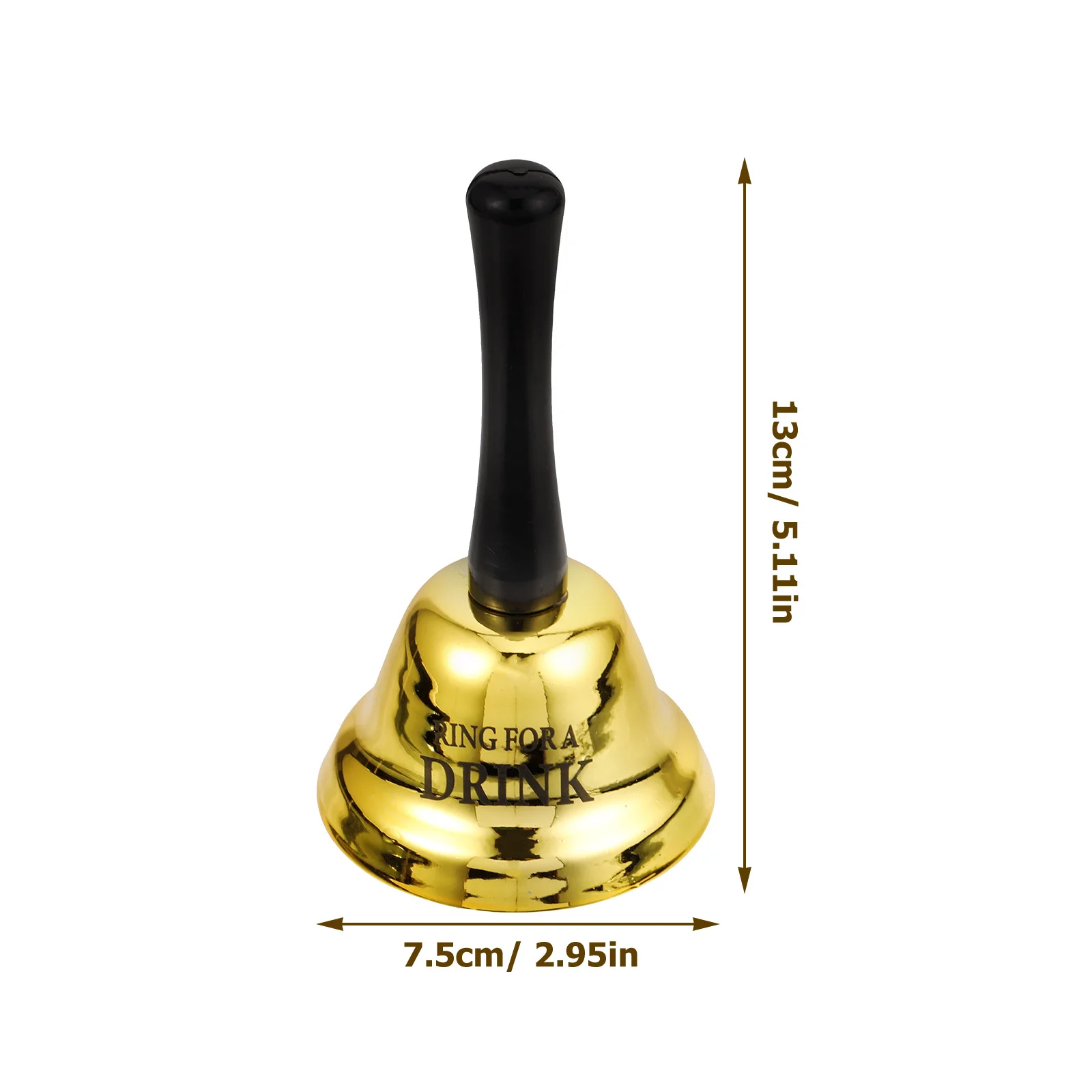 2 قطعة جرس محمول ريترو حلقة معدنية للشرب جرس نداء بار مطعم حفل زفاف خدمة طاولة طعام ديكور #4