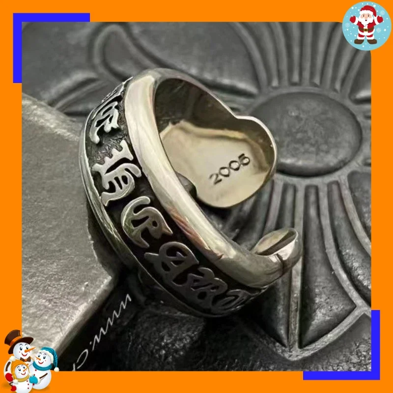 New Scroll Three-dimensional Punk Style Ring Couple Retro Old Cross Ring Index Finger Ring
