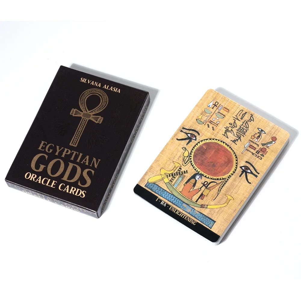 Egyptian Gods Oracle Cards by Silvana Alasia 36 cards deck ancient The Romantic Faery Oracle Tarot Beginner Learning Tarot Cards