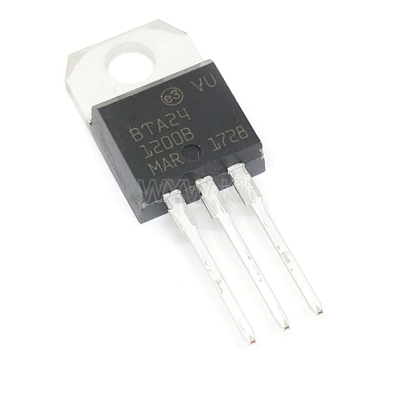 5PCS BTA06 BTA08 BTA10 BTA12 BTA16 BTA20 BTA24 600B 800B TO-220 Three Terminal Bidirectional Thyristor In-line