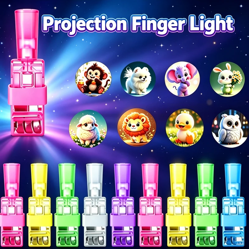 Christmas Finger Light Halloween Projector Light Christmas Easter Flashing Party Mini Toy Handheld Photo Prop Small Gift Party gallery 2