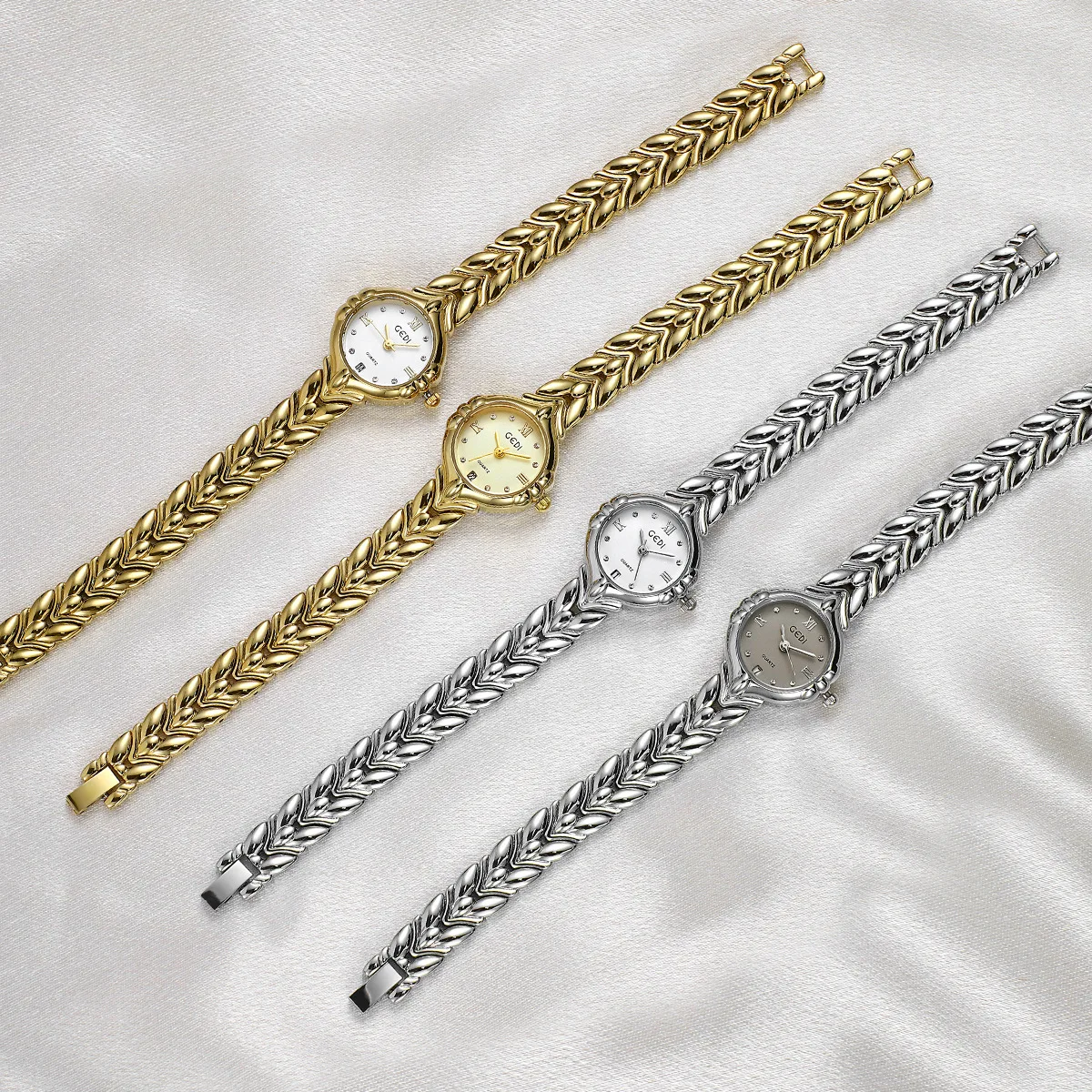 Squisito orologio da polso con orecchio di grano, stile giapponese, calendario al quarzo impermeabile, orologio da donna, orologio da lavoro, confezione regalo