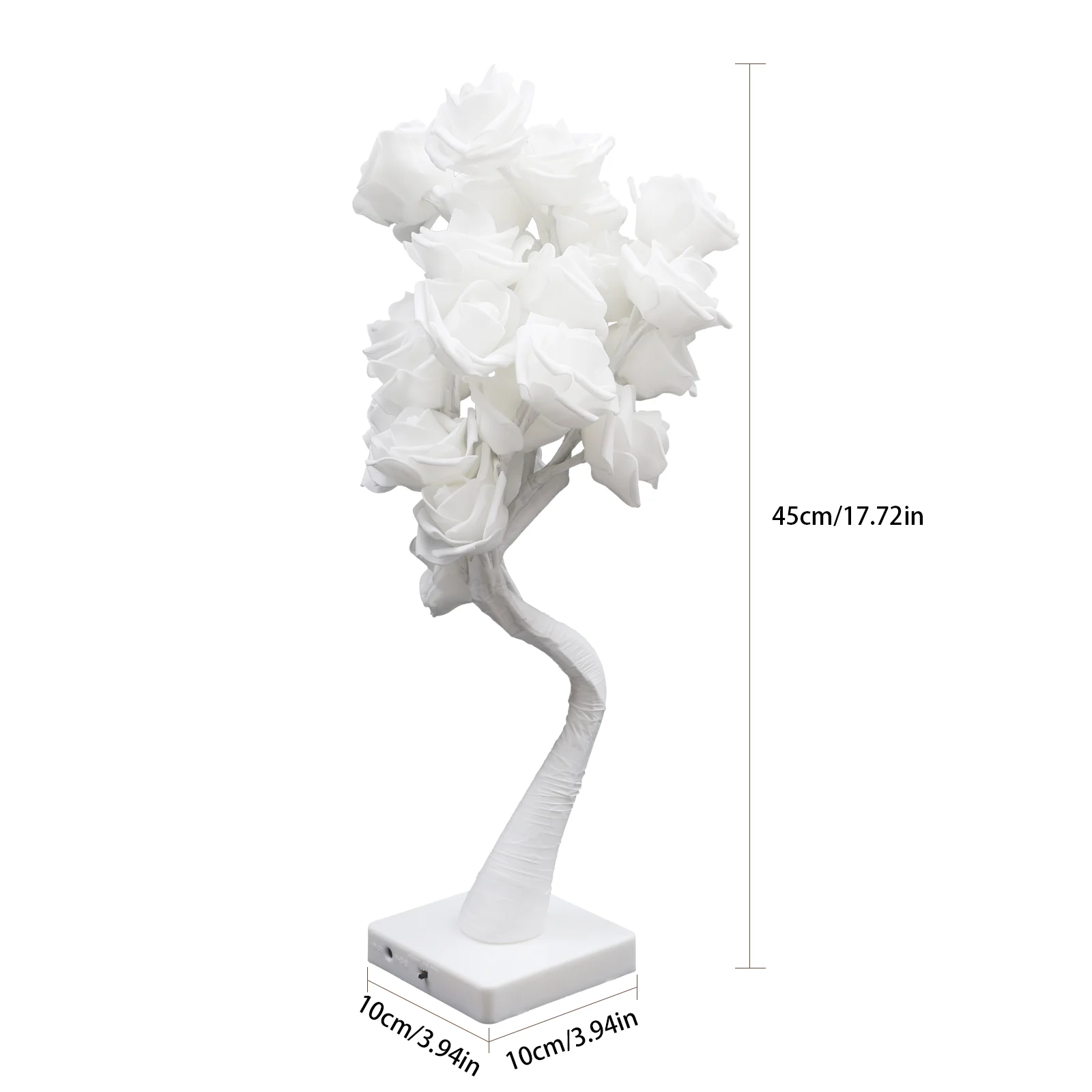 مادة البولي ايثيلين 10*10*45 سنتيمتر مصباح طاولة وردي مصدر ضوء LED ضوء دافئ مصدر طاقة مزدوج 0.26 كجم الوزن الإجمالي إضاءة زينة للمنزل #3