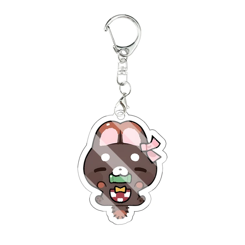 Animals Demon Slayer Acrylic Keychain Cat Fox Animal Chibi Mitsuri Kanroji Giyuu Tomioka Backpack Ornament Keyring Decor Gift view 6