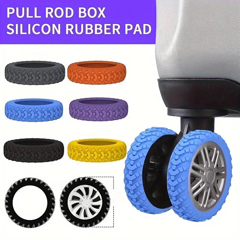8 Teile/satz Koffer Räder Schutz Abdeckung Stille Gummi Gepäck Roller Abdeckung Trolley Box Rollen Abdeckung Reise Gepäck Caster Sho