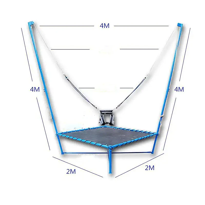 

Детский батут с одним тросом для продажи, оборудование для батутного прыжков с ручным запуском, для использования в спортзалах и на детских площадках