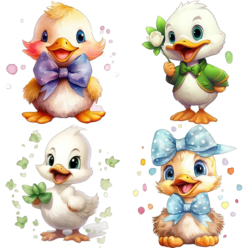 Three Ratels QB2 Cute cartoon duck animal stickers for home decoration waterproof self-adhesive