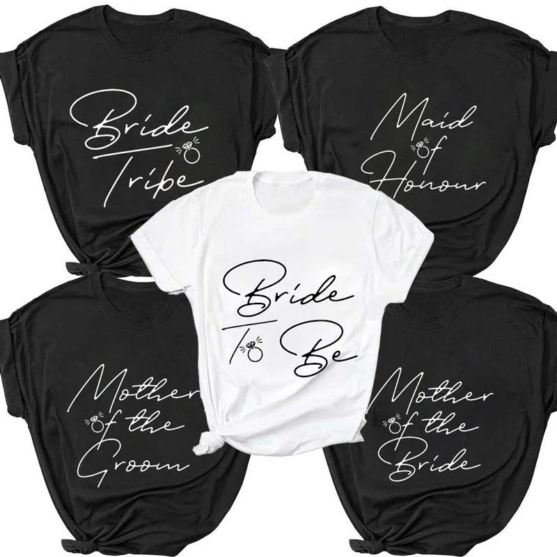 Bachelorette Party T-shirts Bride to Be Bride Tribe Maid of Honor Mother of the Groom Mother of the Bride Hen Party Tee's