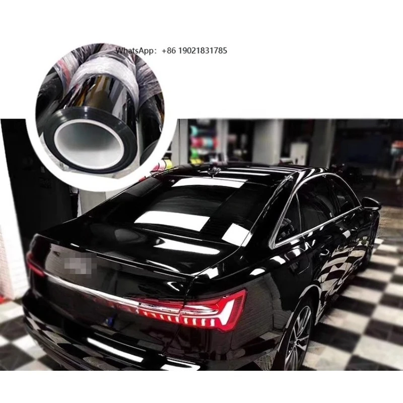 Popular Products Pearl Black Tpu Ppf Metallic Black Chrome Vinyl Wrap Full Full Color Changing Car Films