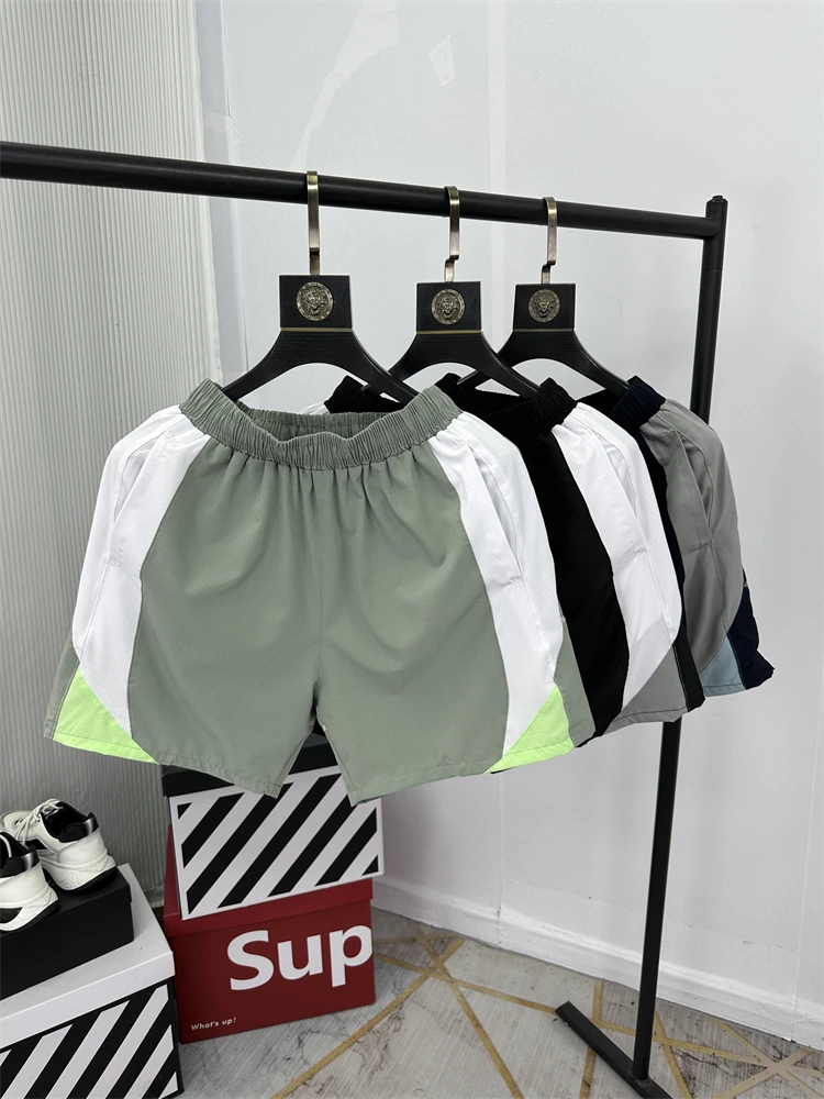 

Модные летние мужские спортивные шорты для активного отдыха: легкие, дышащие, с эластичным поясом на шнурке, быстросохнущие, новинка