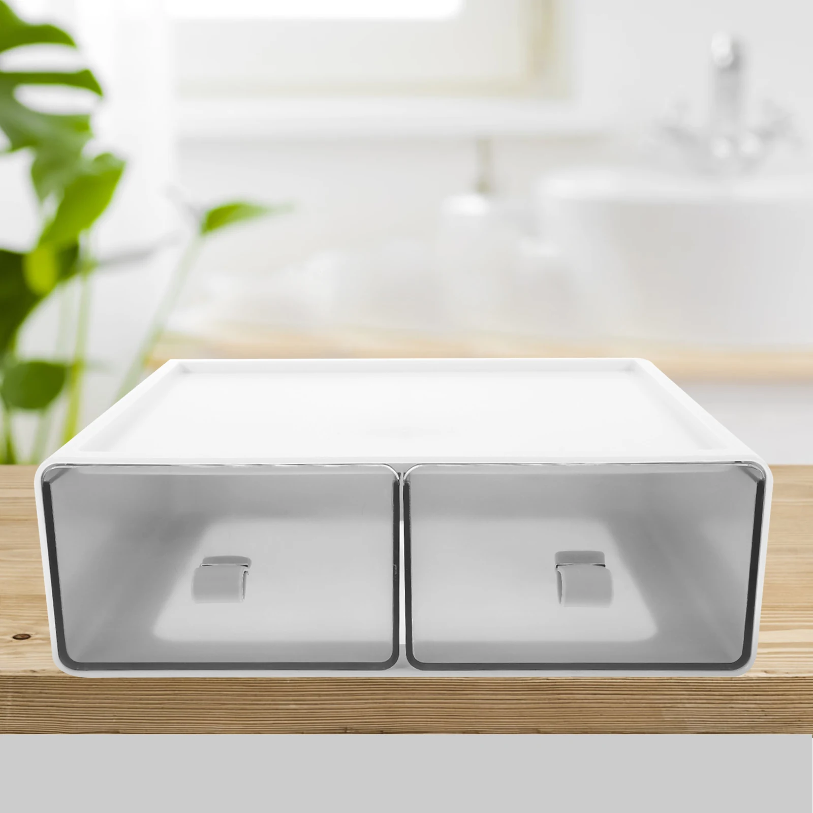 

Desktop Storage Box Large Capacity Plastic Drawer Style Sundries Holder Jewelry Organizer for Jewelry Rings Earrings Necklaces