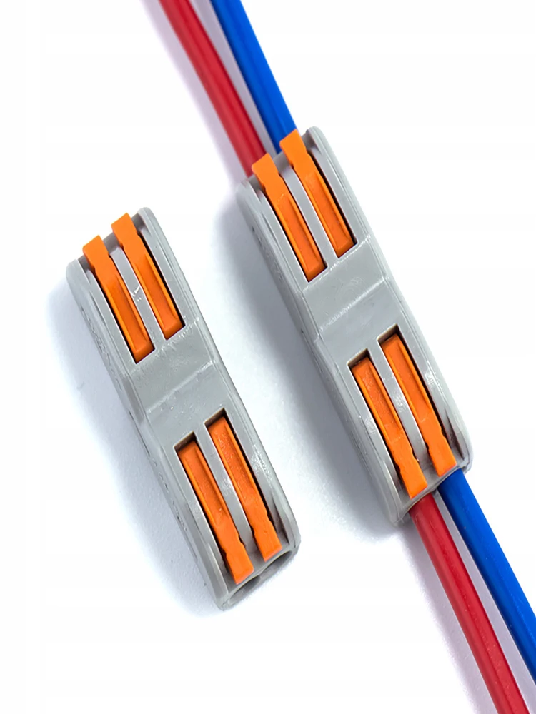 50Pcs Quick Splicing Multiplex Butt Wire Connector Compact Electrical Cable Terminal Block Home Wiring Connectors Junction Box