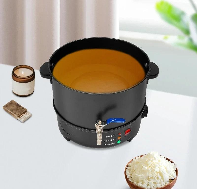 8/10L Wax Melter DIY Candle Making Kit Electric Wax Melting Pot Household and Commercial WaxHeater 122~212 ℉ Temperature Control