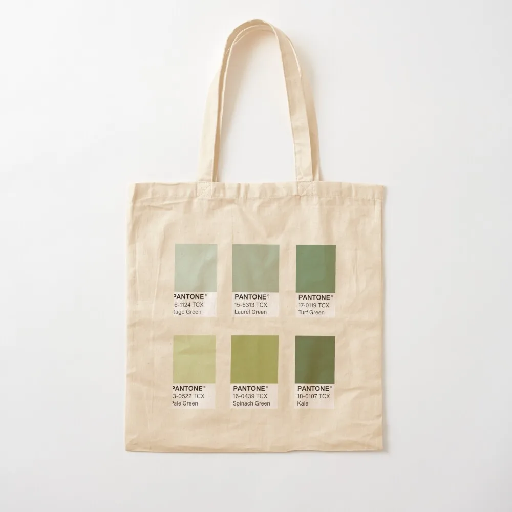 Green Pantone Color Swatch Pack Tote Bag Women's tote sacs de shopping personalized women Canvas